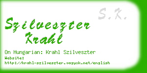 szilveszter krahl business card